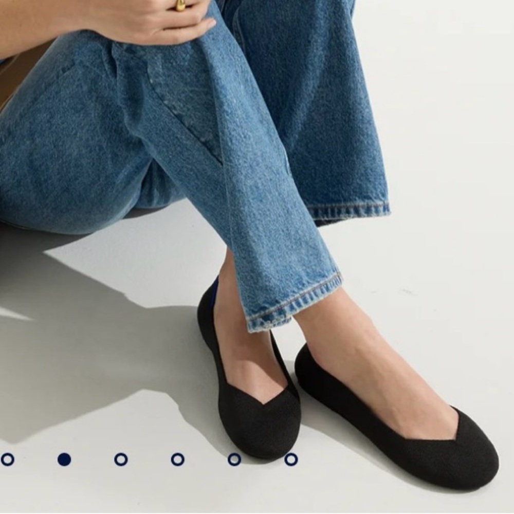 Rothy's The Flats in Black, size 10.5